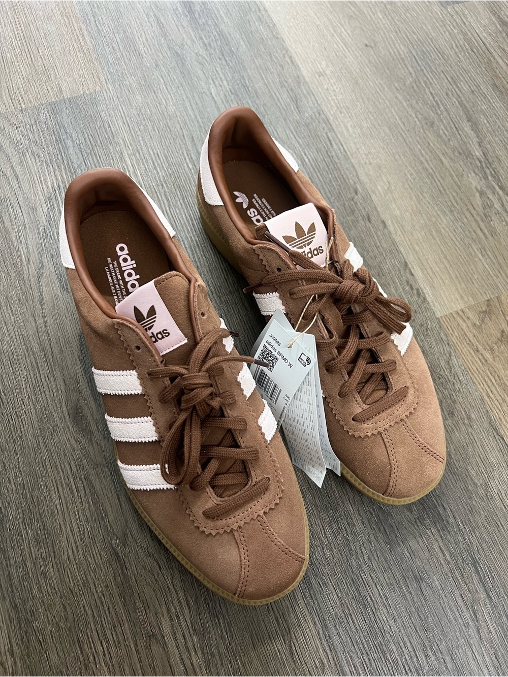 adidas BRMD W Brown Suede Low-Top Sneakers with White Accents